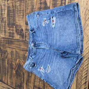 Womens Maurice's blue denim shorts size 16